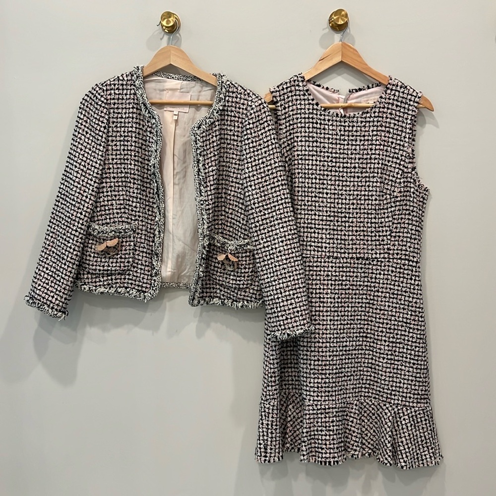 Rebecca Taylor Tweed Dress and Jacket Set - size 12